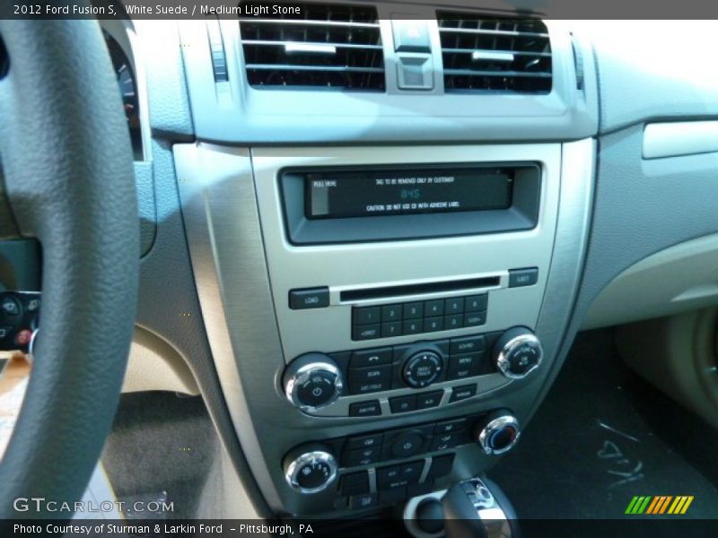 White Suede / Medium Light Stone 2012 Ford Fusion S