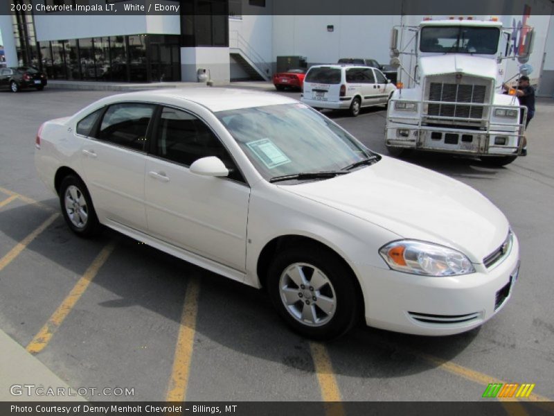 White / Ebony 2009 Chevrolet Impala LT