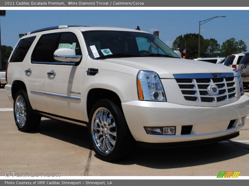 White Diamond Tricoat / Cashmere/Cocoa 2011 Cadillac Escalade Premium