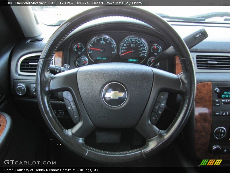 Desert Brown Metallic / Ebony 2008 Chevrolet Silverado 1500 LTZ Crew Cab 4x4