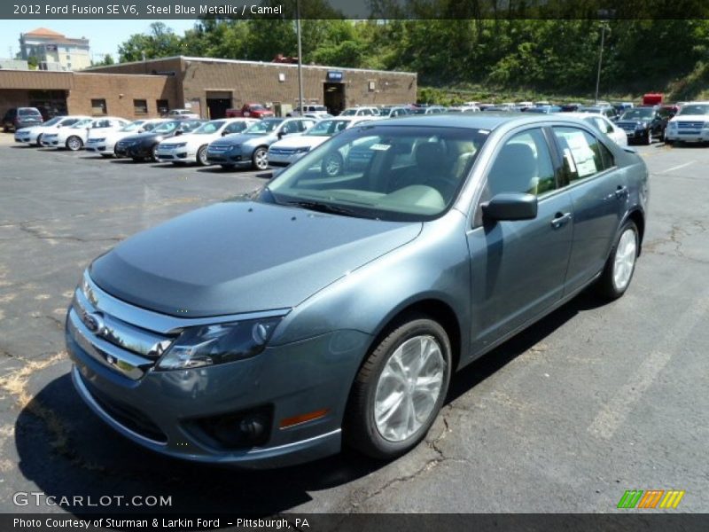 Steel Blue Metallic / Camel 2012 Ford Fusion SE V6