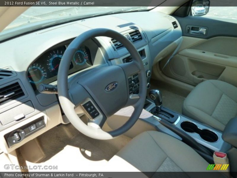 Steel Blue Metallic / Camel 2012 Ford Fusion SE V6