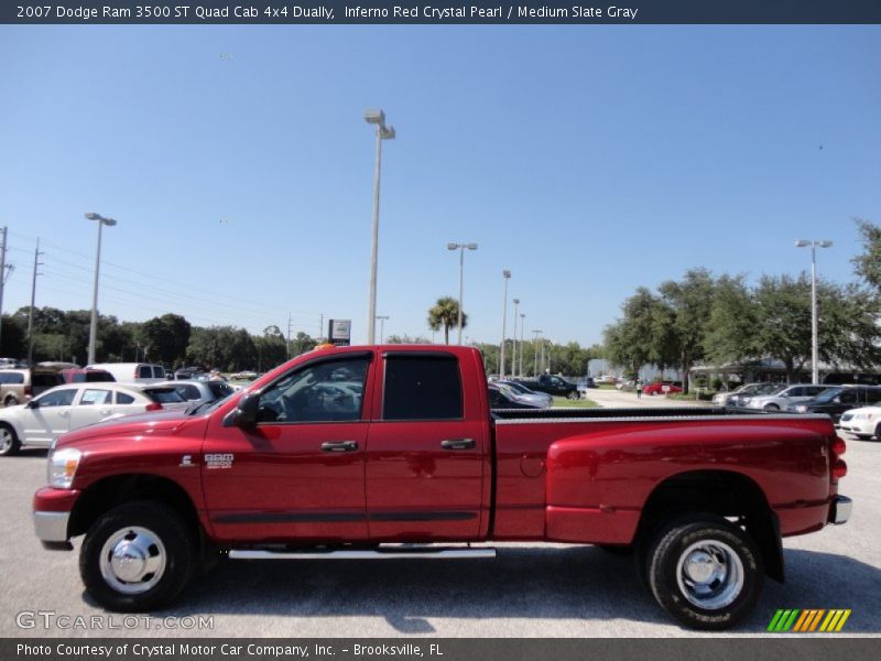 Inferno Red Crystal Pearl / Medium Slate Gray 2007 Dodge Ram 3500 ST Quad Cab 4x4 Dually