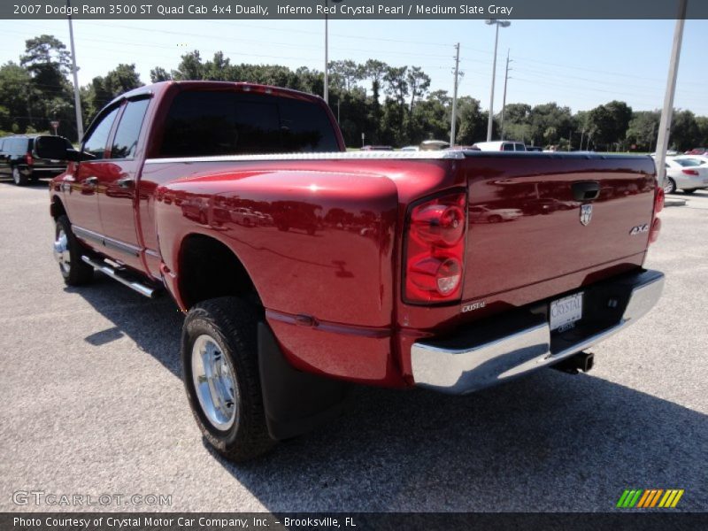 Inferno Red Crystal Pearl / Medium Slate Gray 2007 Dodge Ram 3500 ST Quad Cab 4x4 Dually
