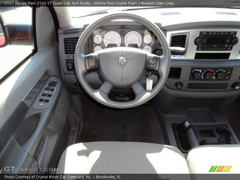 Inferno Red Crystal Pearl / Medium Slate Gray 2007 Dodge Ram 3500 ST Quad Cab 4x4 Dually