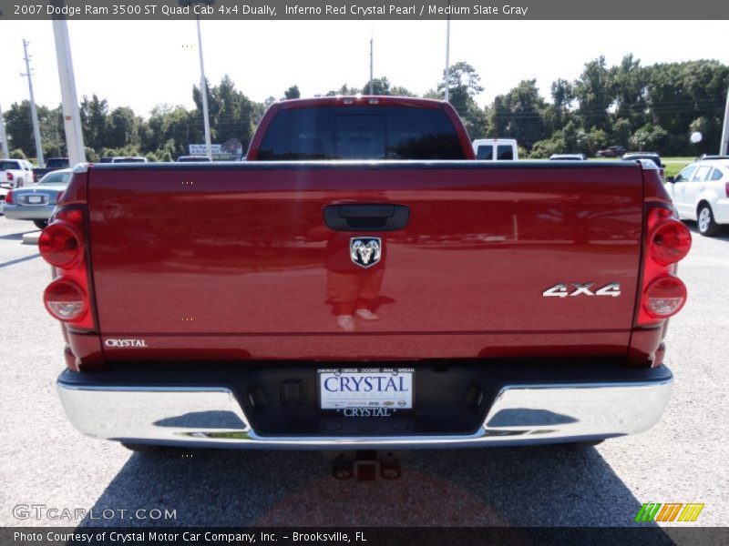 Inferno Red Crystal Pearl / Medium Slate Gray 2007 Dodge Ram 3500 ST Quad Cab 4x4 Dually