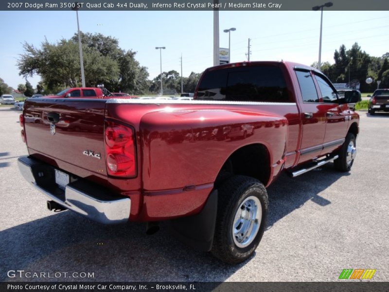 Inferno Red Crystal Pearl / Medium Slate Gray 2007 Dodge Ram 3500 ST Quad Cab 4x4 Dually