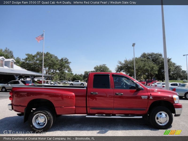 Inferno Red Crystal Pearl / Medium Slate Gray 2007 Dodge Ram 3500 ST Quad Cab 4x4 Dually