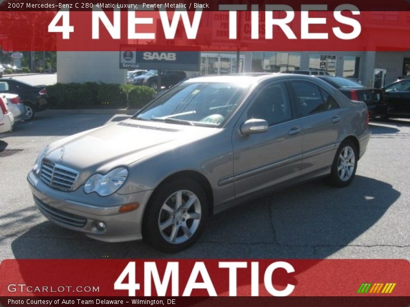 Pewter Metallic / Black 2007 Mercedes-Benz C 280 4Matic Luxury