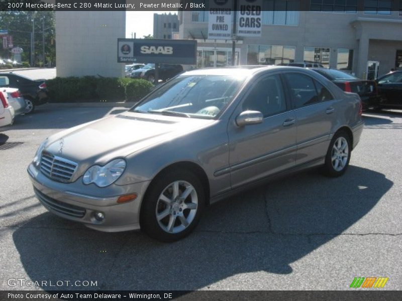 Pewter Metallic / Black 2007 Mercedes-Benz C 280 4Matic Luxury