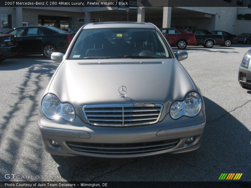 Pewter Metallic / Black 2007 Mercedes-Benz C 280 4Matic Luxury