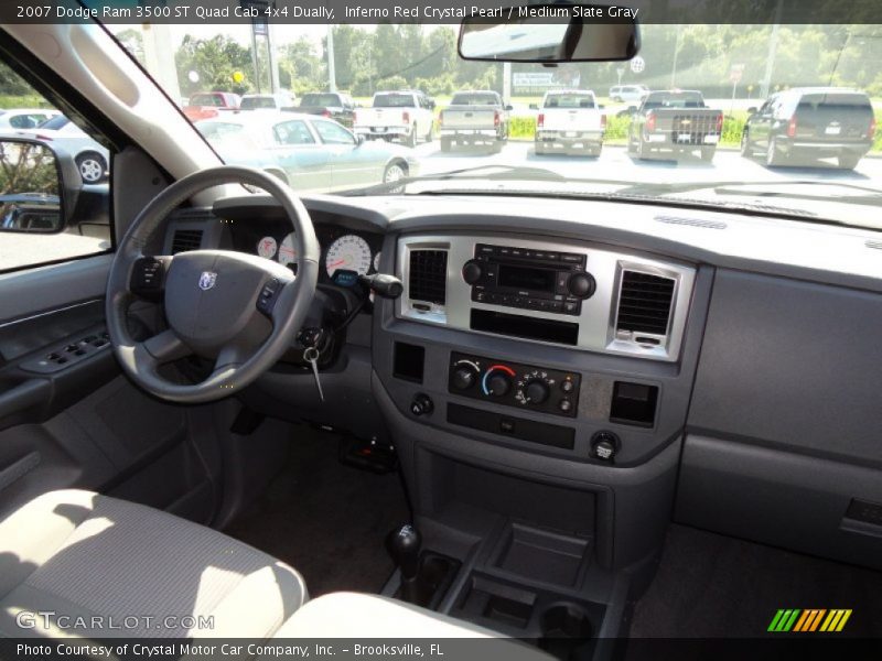 Inferno Red Crystal Pearl / Medium Slate Gray 2007 Dodge Ram 3500 ST Quad Cab 4x4 Dually