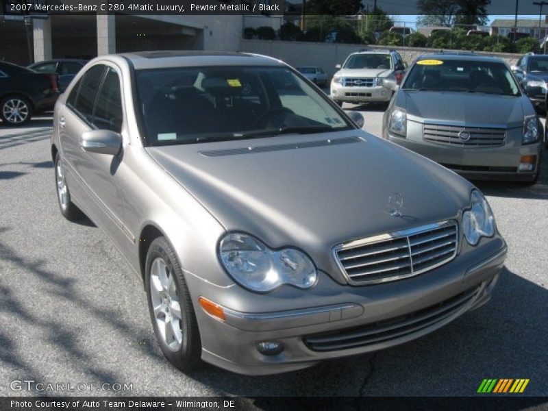 Pewter Metallic / Black 2007 Mercedes-Benz C 280 4Matic Luxury