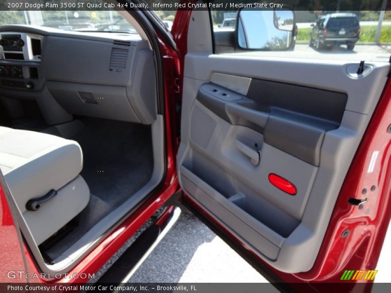 Inferno Red Crystal Pearl / Medium Slate Gray 2007 Dodge Ram 3500 ST Quad Cab 4x4 Dually