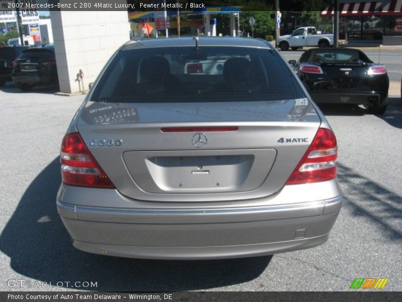 Pewter Metallic / Black 2007 Mercedes-Benz C 280 4Matic Luxury