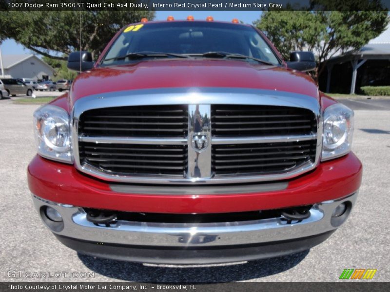 Inferno Red Crystal Pearl / Medium Slate Gray 2007 Dodge Ram 3500 ST Quad Cab 4x4 Dually