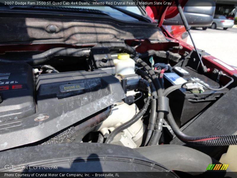 Inferno Red Crystal Pearl / Medium Slate Gray 2007 Dodge Ram 3500 ST Quad Cab 4x4 Dually