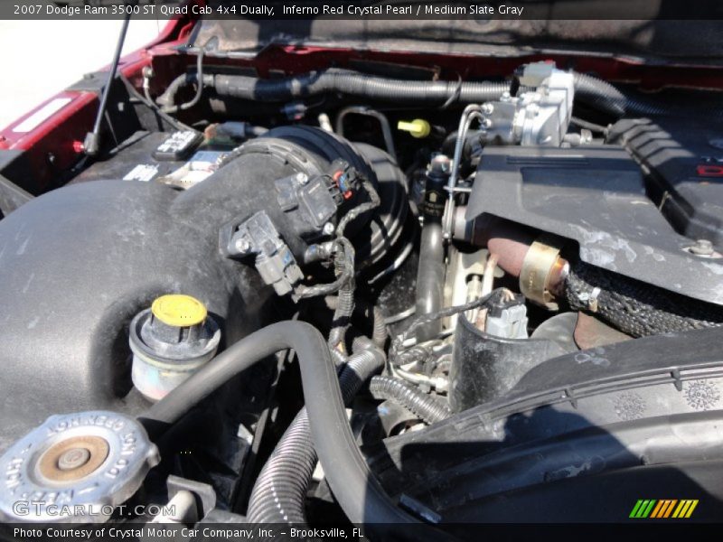 Inferno Red Crystal Pearl / Medium Slate Gray 2007 Dodge Ram 3500 ST Quad Cab 4x4 Dually