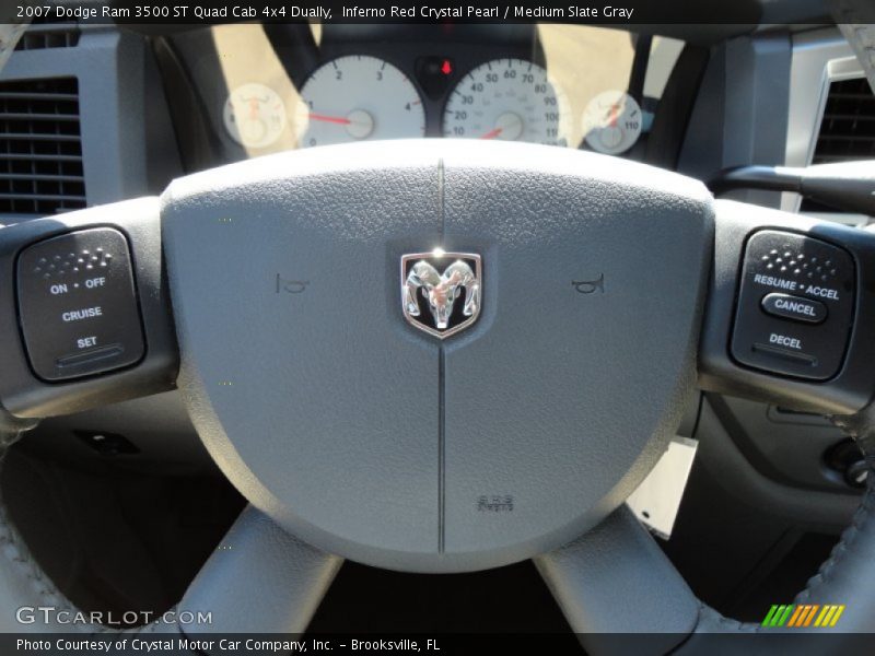 Inferno Red Crystal Pearl / Medium Slate Gray 2007 Dodge Ram 3500 ST Quad Cab 4x4 Dually