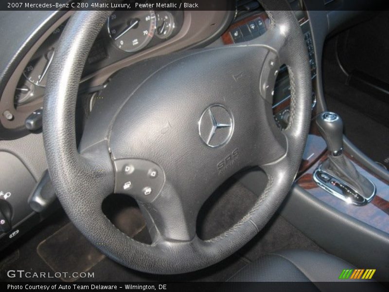 Pewter Metallic / Black 2007 Mercedes-Benz C 280 4Matic Luxury
