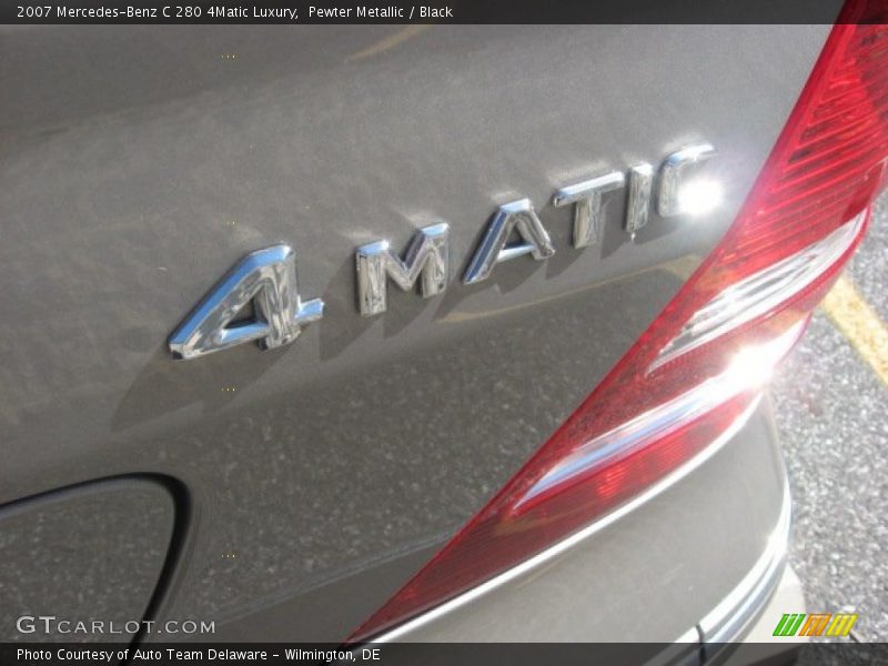 Pewter Metallic / Black 2007 Mercedes-Benz C 280 4Matic Luxury