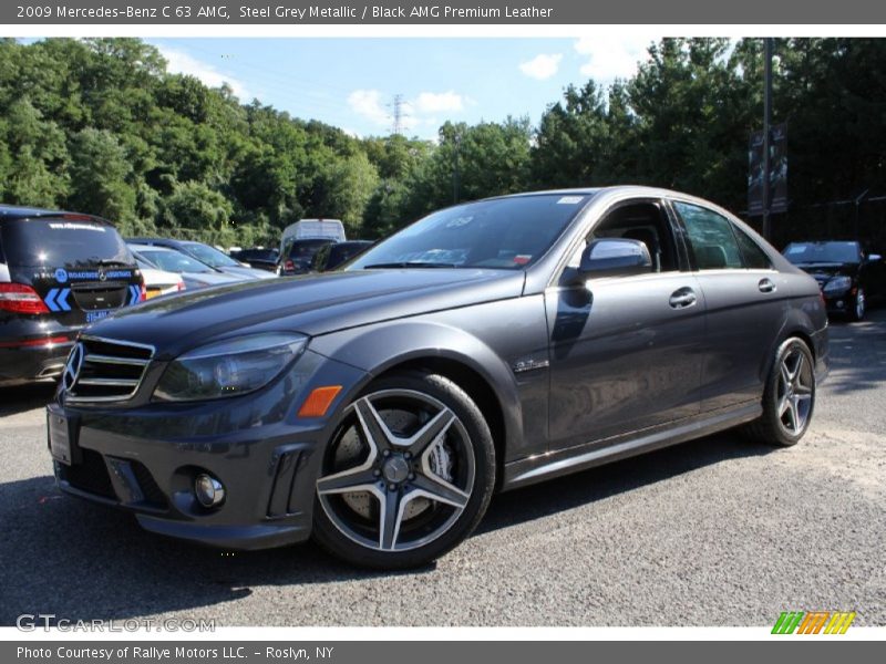 Steel Grey Metallic / Black AMG Premium Leather 2009 Mercedes-Benz C 63 AMG