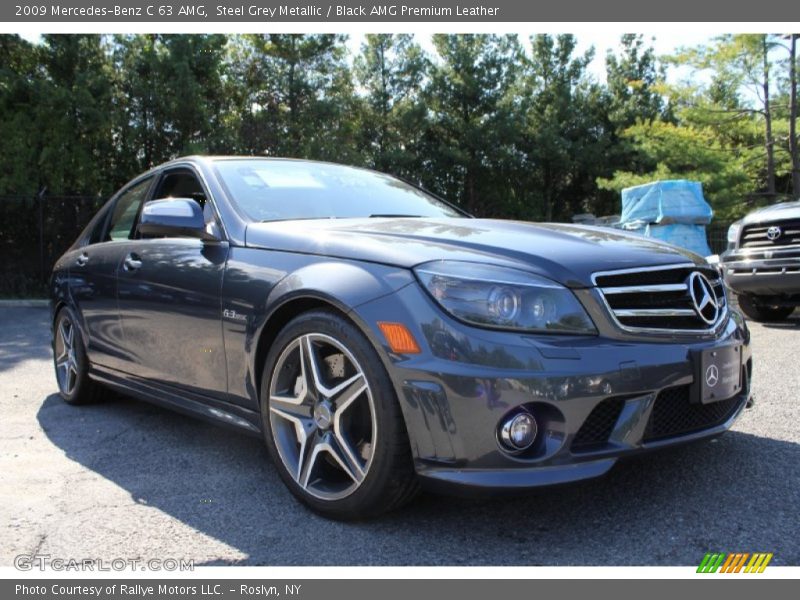 Steel Grey Metallic / Black AMG Premium Leather 2009 Mercedes-Benz C 63 AMG