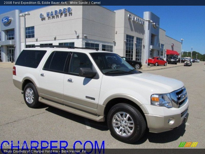 White Suede / Camel 2008 Ford Expedition EL Eddie Bauer 4x4