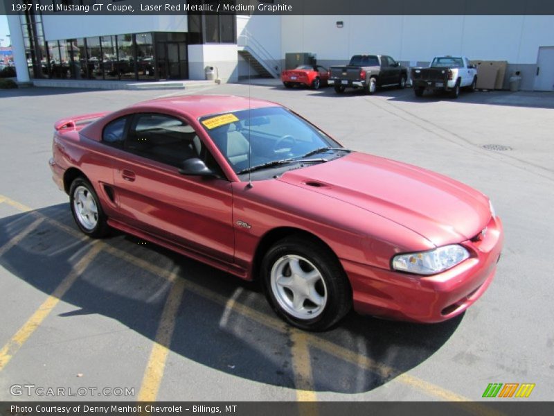 Laser Red Metallic / Medium Graphite 1997 Ford Mustang GT Coupe