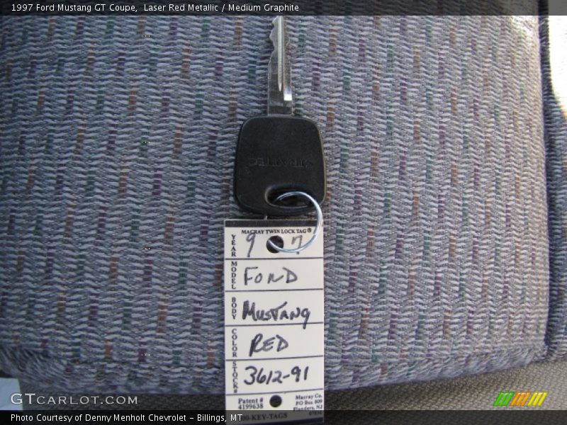 Laser Red Metallic / Medium Graphite 1997 Ford Mustang GT Coupe