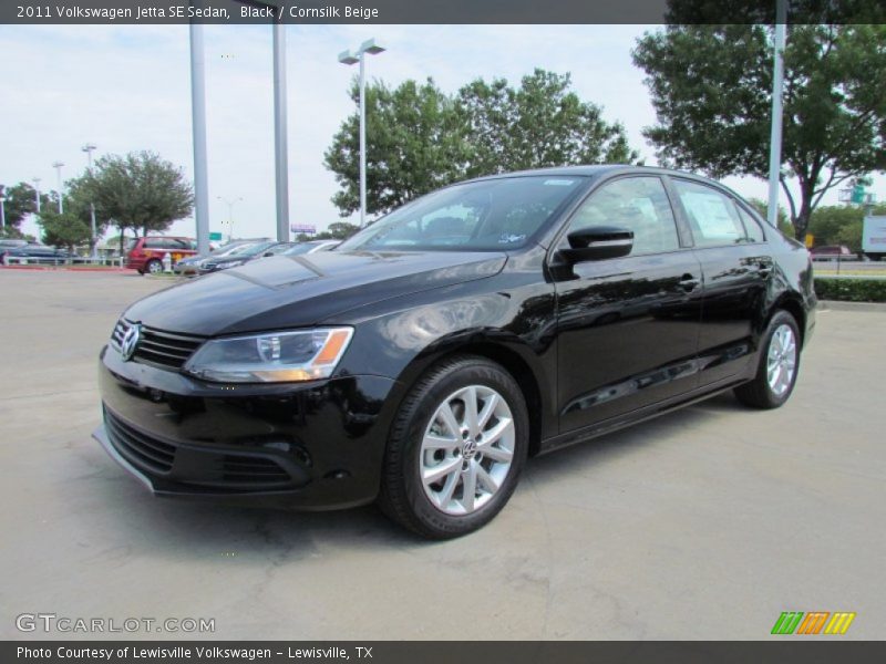 Black / Cornsilk Beige 2011 Volkswagen Jetta SE Sedan