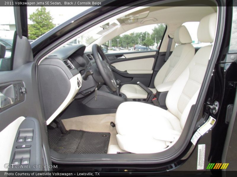 Black / Cornsilk Beige 2011 Volkswagen Jetta SE Sedan