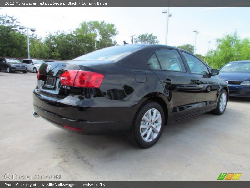 Black / Cornsilk Beige 2012 Volkswagen Jetta SE Sedan