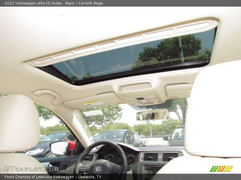 Black / Cornsilk Beige 2012 Volkswagen Jetta SE Sedan