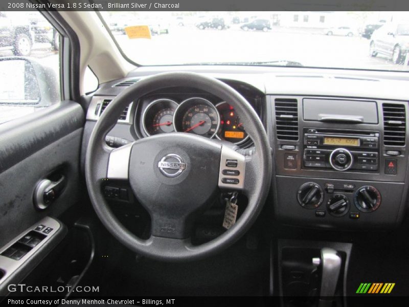 Brilliant Silver / Charcoal 2008 Nissan Versa 1.8 S Sedan
