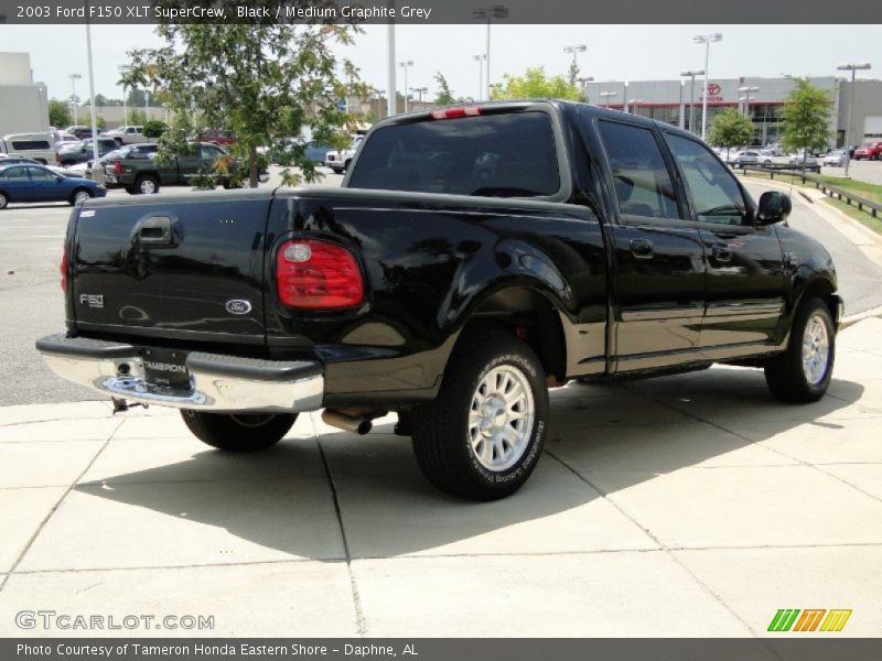 Black / Medium Graphite Grey 2003 Ford F150 XLT SuperCrew