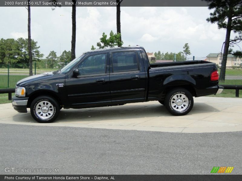 Black / Medium Graphite Grey 2003 Ford F150 XLT SuperCrew