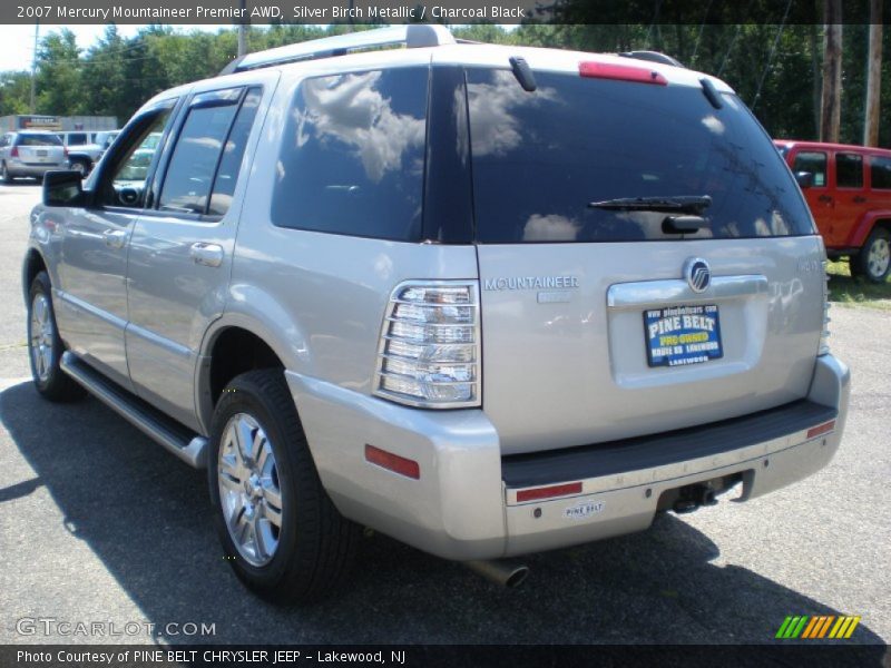 Silver Birch Metallic / Charcoal Black 2007 Mercury Mountaineer Premier AWD