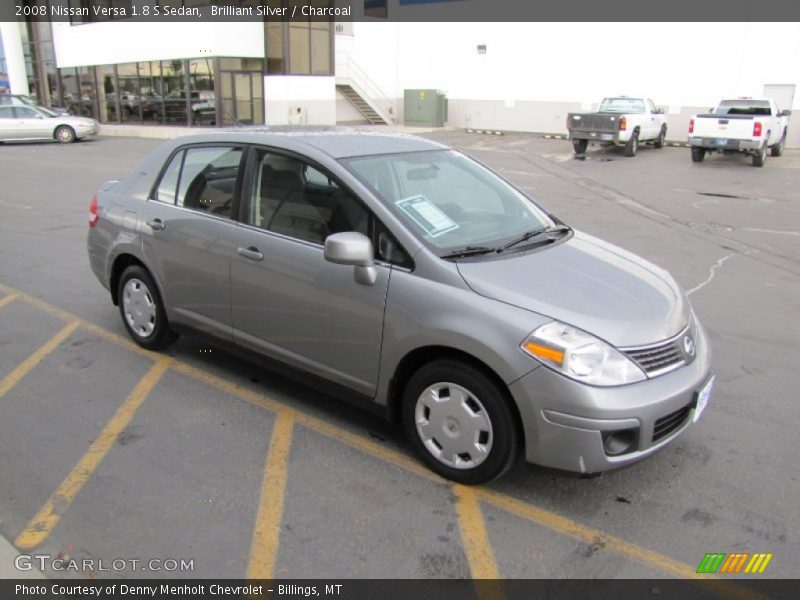 Brilliant Silver / Charcoal 2008 Nissan Versa 1.8 S Sedan