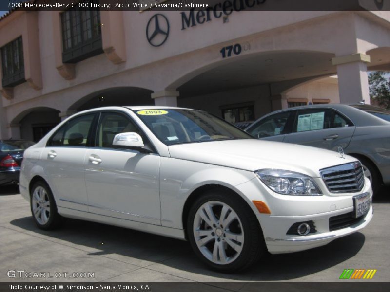 Arctic White / Savanna/Cashmere 2008 Mercedes-Benz C 300 Luxury