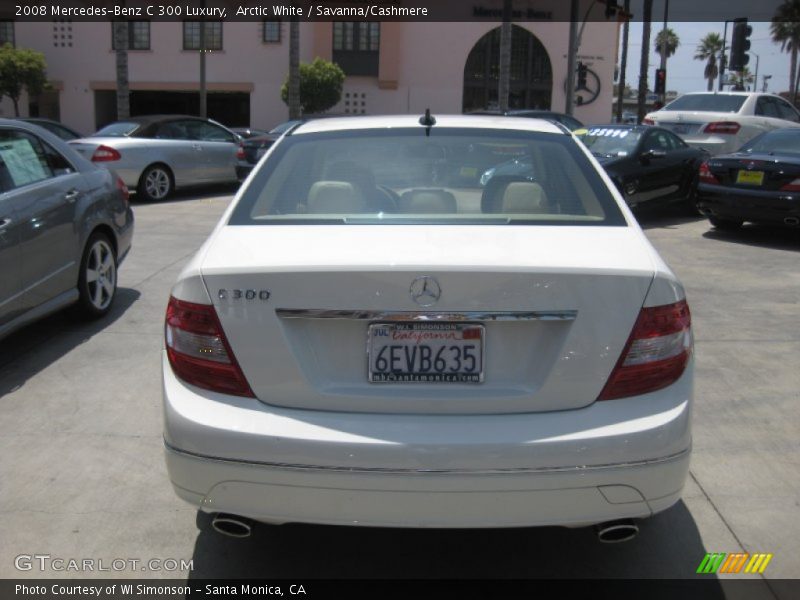 Arctic White / Savanna/Cashmere 2008 Mercedes-Benz C 300 Luxury