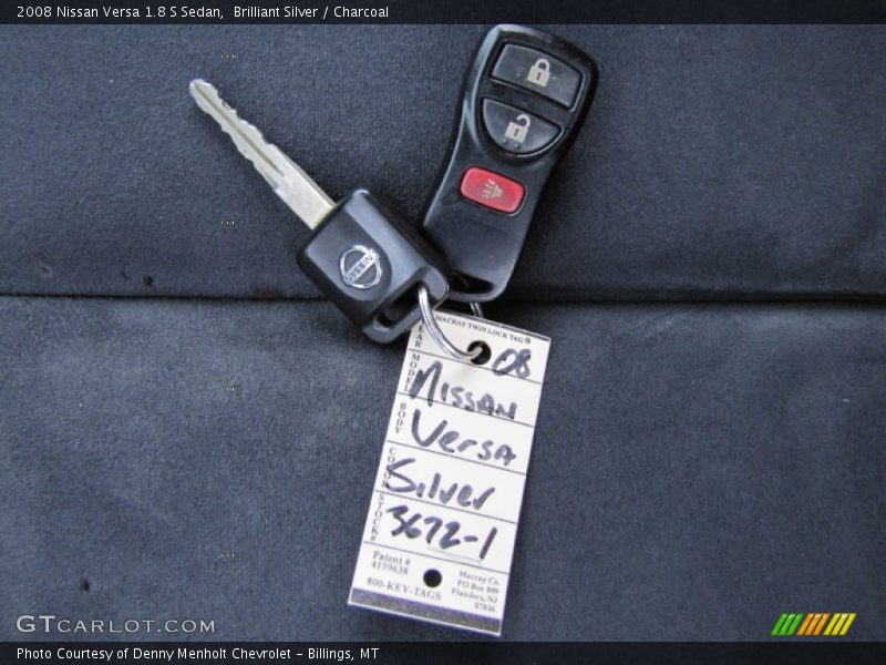 Brilliant Silver / Charcoal 2008 Nissan Versa 1.8 S Sedan
