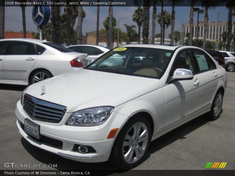 Arctic White / Savanna/Cashmere 2008 Mercedes-Benz C 300 Luxury