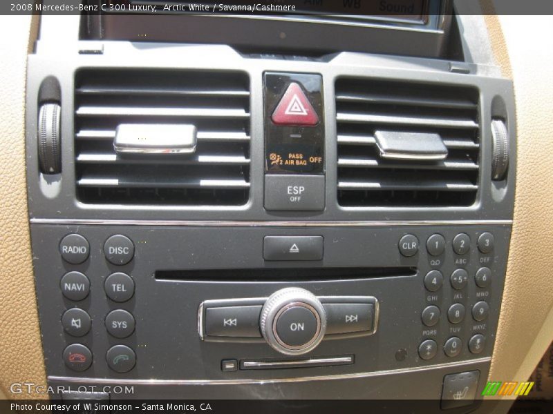 Arctic White / Savanna/Cashmere 2008 Mercedes-Benz C 300 Luxury
