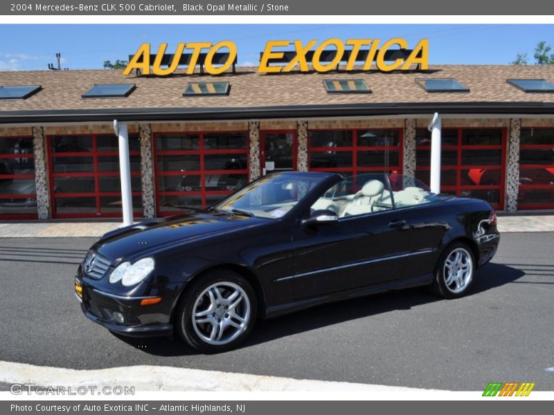 Black Opal Metallic / Stone 2004 Mercedes-Benz CLK 500 Cabriolet