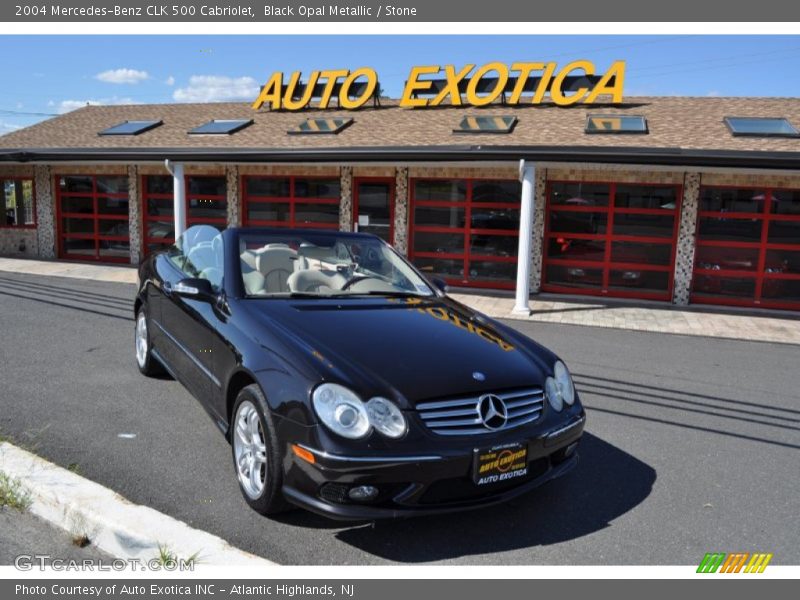 Black Opal Metallic / Stone 2004 Mercedes-Benz CLK 500 Cabriolet