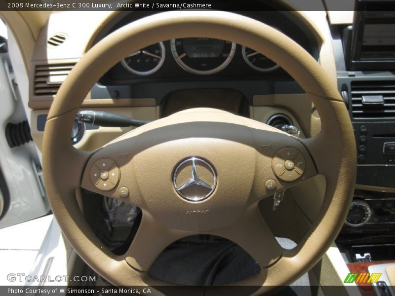 Arctic White / Savanna/Cashmere 2008 Mercedes-Benz C 300 Luxury