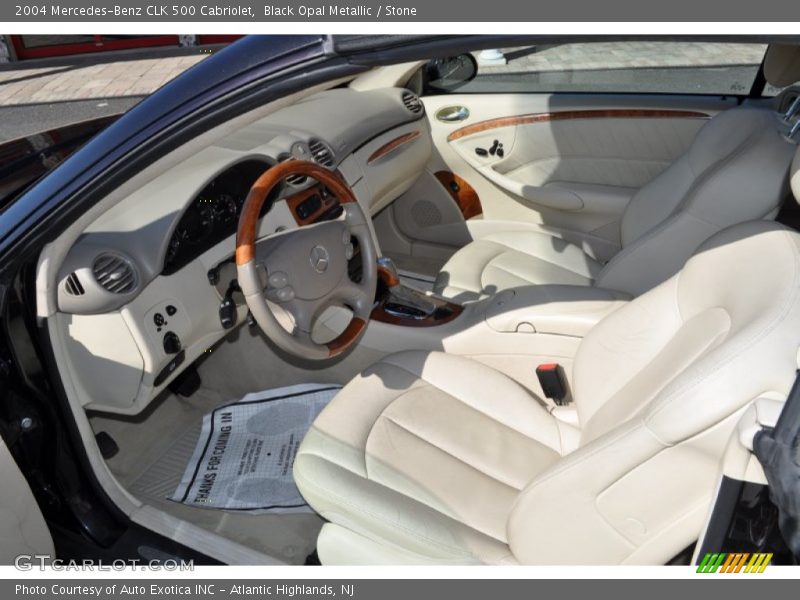 Black Opal Metallic / Stone 2004 Mercedes-Benz CLK 500 Cabriolet