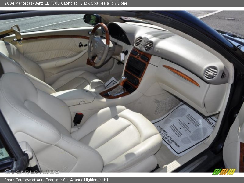 Black Opal Metallic / Stone 2004 Mercedes-Benz CLK 500 Cabriolet