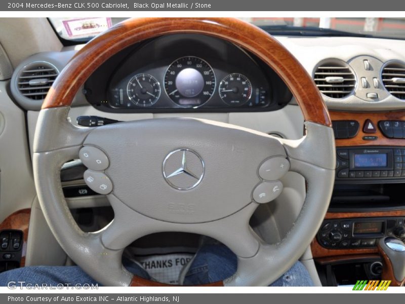 Black Opal Metallic / Stone 2004 Mercedes-Benz CLK 500 Cabriolet